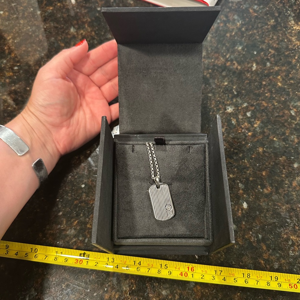 David Yurman Dog Tag Necklace